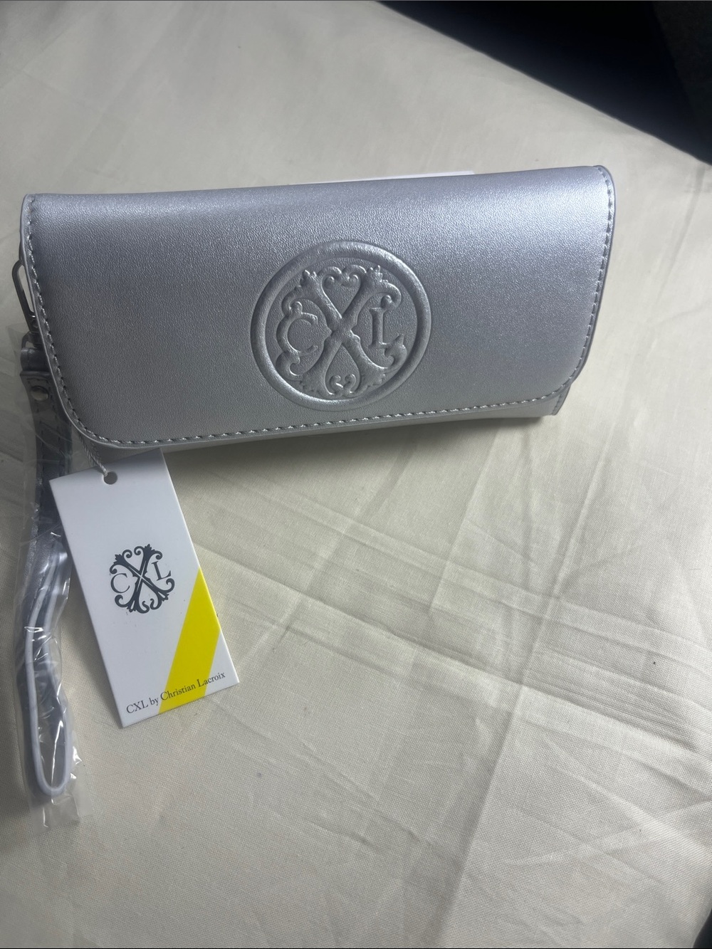 Christian Lacroix Embossed Monogram Women's Wallet - Sleek Wristlet Style - NWT
